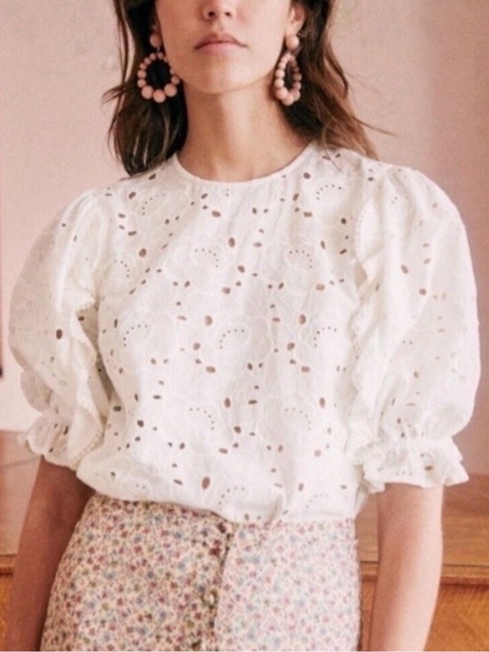 Sezane Tops - SEZANE Yaelle Blouse Size 42 Size 10 NWT
